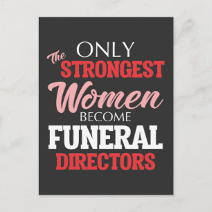 Funny Funeral Director Woman Mortician Mum Postcard