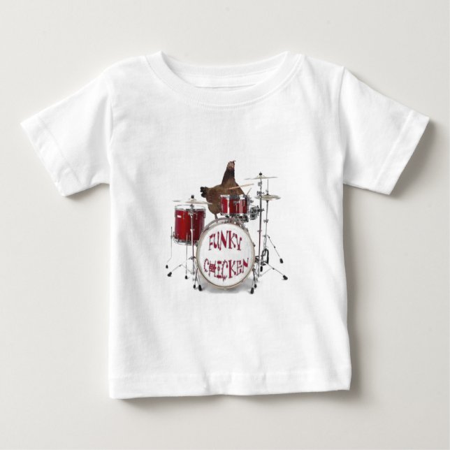 Funny Funky Chicken  Baby T-Shirt (Front)