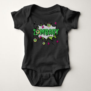 Funny Funky Pop Art 'ZomBaby' Baby Bodysuit