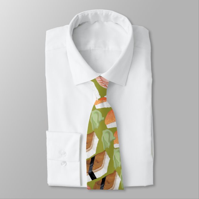 Funny Funky Sushi Tie With Your Favourite Sushi (Tied)