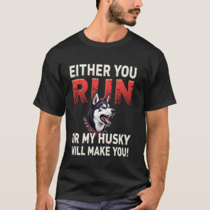 Funny Funny Gym Gift for Siberian Husky Dog Owners T-Shirt