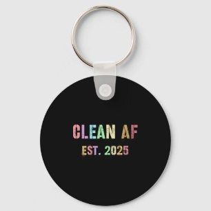 Funny Future Clean Af Est 2025 Grilling Clean Prin Key Ring