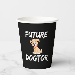 funny future dogtor design for veterinarians paper cups