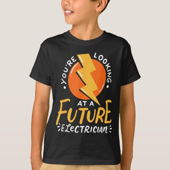 Funny Future Electrician Electrical Engineer  T-Shirt (Front)