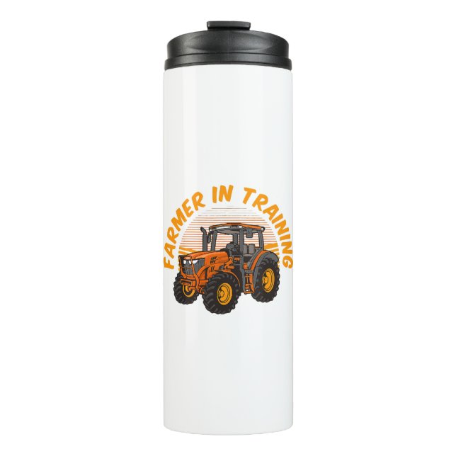 Funny Future Farmer In Training Tractor Farming Thermal Tumbler (Front)