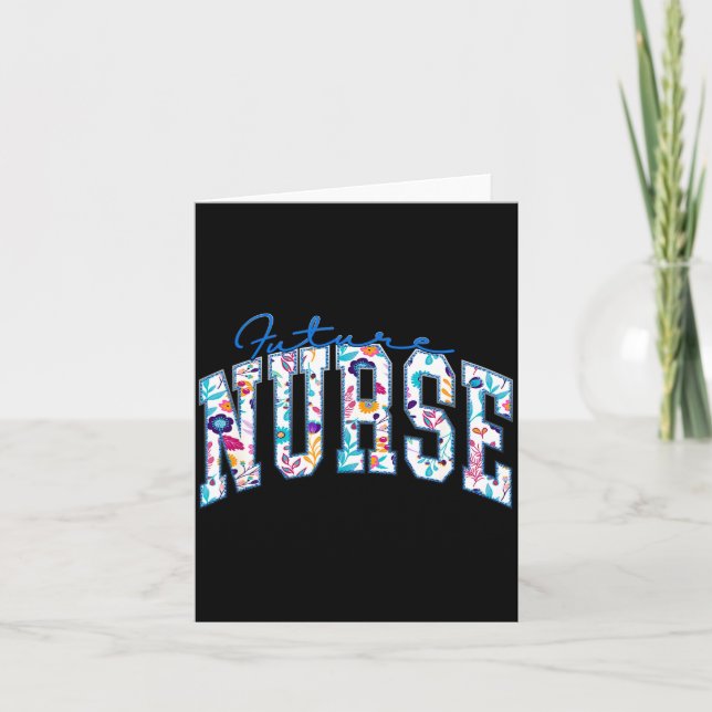 Funny Future Nurse Nursing School Design Card (Front)
