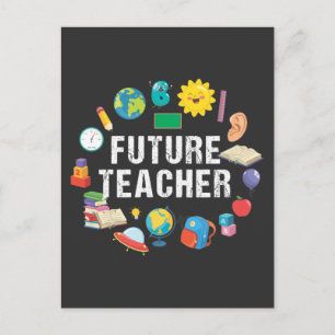 Funny Future Teacher Kid Student School lover Postcard