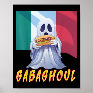 Funny Gabaghoul Gabagool Italian American Hallowee Poster