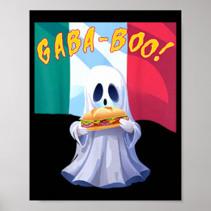 Funny gabagool gabaghoul gaba boo ghost halloween poster