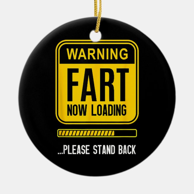 Funny Gag Ceramic Tree Decoration (Front)