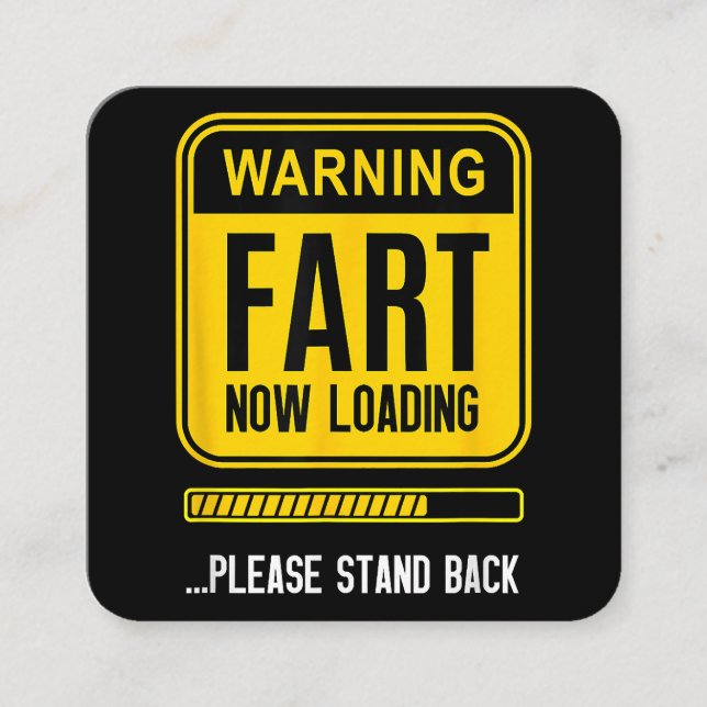 Funny Gag Square Business Card (Front)