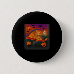 Funny Galaxy Cat In Space Cat Riding Pizza Hallowe 6 Cm Round Badge