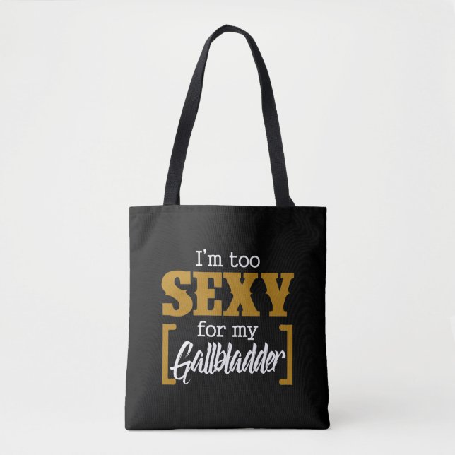 Funny Gallbladder Surgery Recovery Get Well Tote Bag (Front)