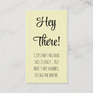 Funny Gals Here's My Number Call Me Maybe Dating Calling Card