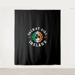 Funny Galway Girl Ireland Shamrock Irish Pride T-S Tapestry
