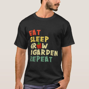 Funny Game Eat Sleep Grow A Garden Repeat Gamer 4 T-Shirt