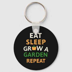 Funny Game Eat Sleep Grow A Garden Repeat Gamer De Key Ring