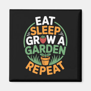 Funny Game Eat Sleep Grow A Garden Repeat Gamer Pl Magnet