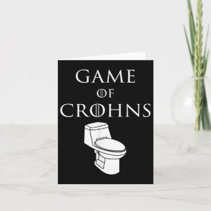 Funny Game Of Crohns Awareness Chrons Disease Symp Card