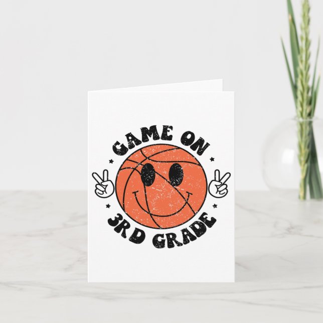 Funny Game On 3rd Grade Sketll First Day Of School Card (Front)