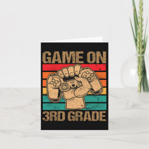 Funny Game On 3rd Grade Vintage Retro Back To Scho Card