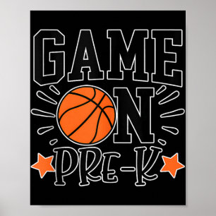 Funny Game On Pre-k Kids Basketball Preschool Spor Poster