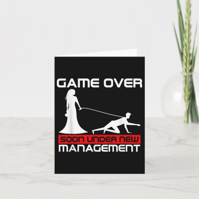 Funny Game Over Bride Gift Bachelorette Wedding Ju Card (Front)