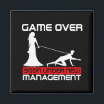 Funny Game Over Bride Gift Bachelorette Wedding Ju Magnet<br><div class="desc">Funny Game Over Bride Gift Bachelorette Wedding Just Married</div>