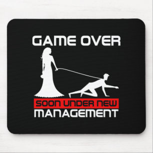 Funny Game Over Bride Gift Bachelorette Wedding Ju Mouse Pad
