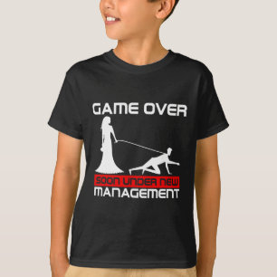 Funny Game Over Bride Gift Bachelorette Wedding Ju T-Shirt