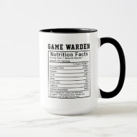 Funny Game Warden Nutrition Facts Staff Worker