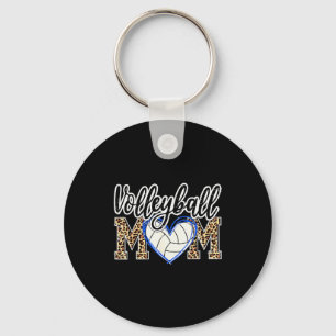 Funny Game Women Volleyball Leopard Ball Mum Mothe Key Ring