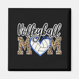 Funny Game Women Volleyball Leopard Ball Mum Mothe Magnet