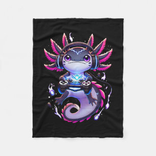 Funny Gamer Axolotl Video Games Retro Boys Girls K Fleece Blanket