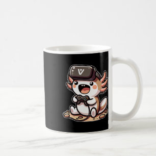 Funny Gamer Axolotl With Vr Headset Coffee Mug