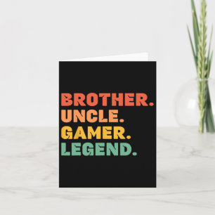 Funny Gamer Brother Uncle Gaming Legend Mens Video Card