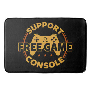 Funny Gamer Console Protest Gaming Bath Mat
