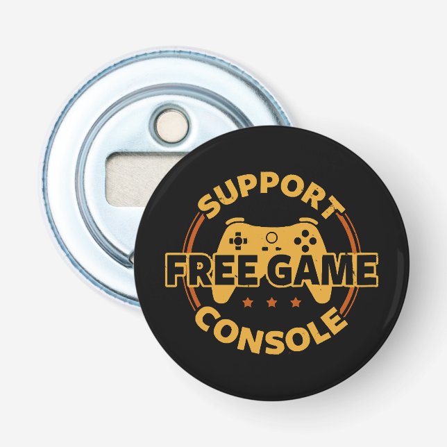 Funny Gamer Console Protest Gaming Bottle Opener (Front)