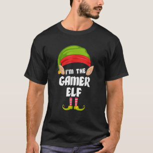Funny Gamer Elf Matching Family Group PJ Christmas T-Shirt