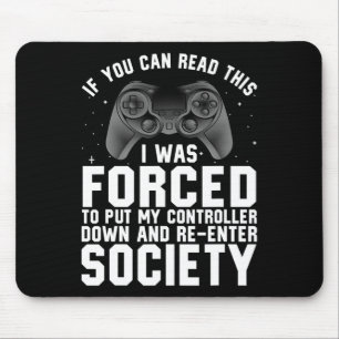 Funny Gamer For Men Women Video Gamer Gaming Game  Mouse Pad