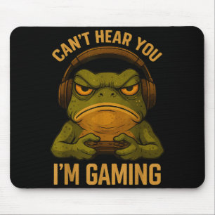 Funny Gamer Frog Art Graphic Tee Men Boys Funny Vi Mouse Pad