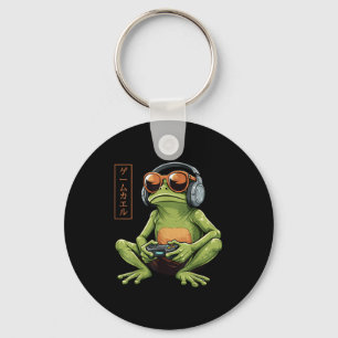Funny Gamer Frog Art Japanese Vintage Boys Teens M Key Ring