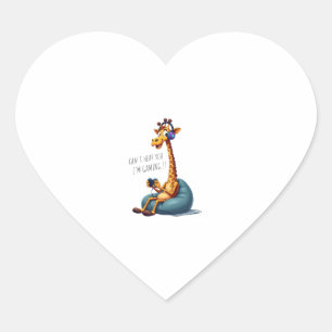 Funny Gamer Giraffe Gaming For Boys Men Video Game Heart Sticker