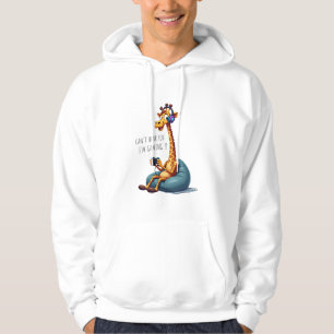 Funny Gamer Giraffe Gaming For Boys Men Video Game Hoodie