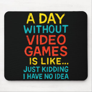 Funny Gamer Graphic Tee Men Boys Teens Video Gamin Mouse Pad