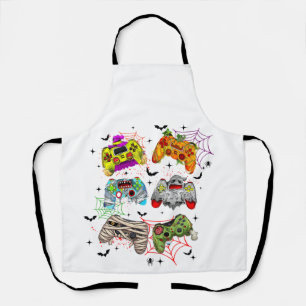 Funny Gamer Halloween Apron 