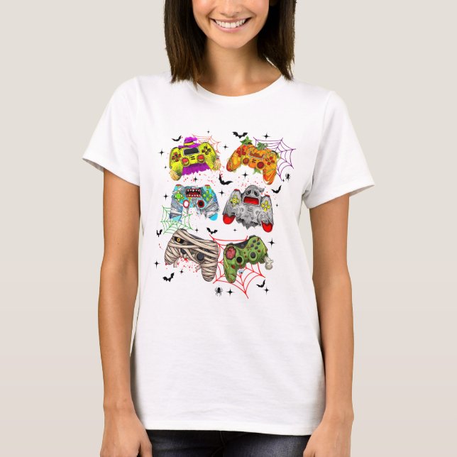 Funny Gamer Halloween T-Shirt (Front)