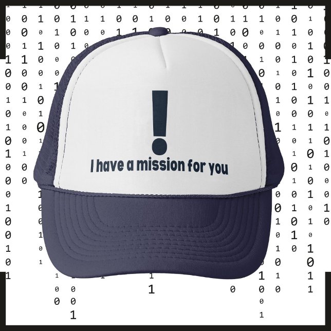 Funny gamer hat, Exclamation point mission Trucker Hat (Creator Uploaded)