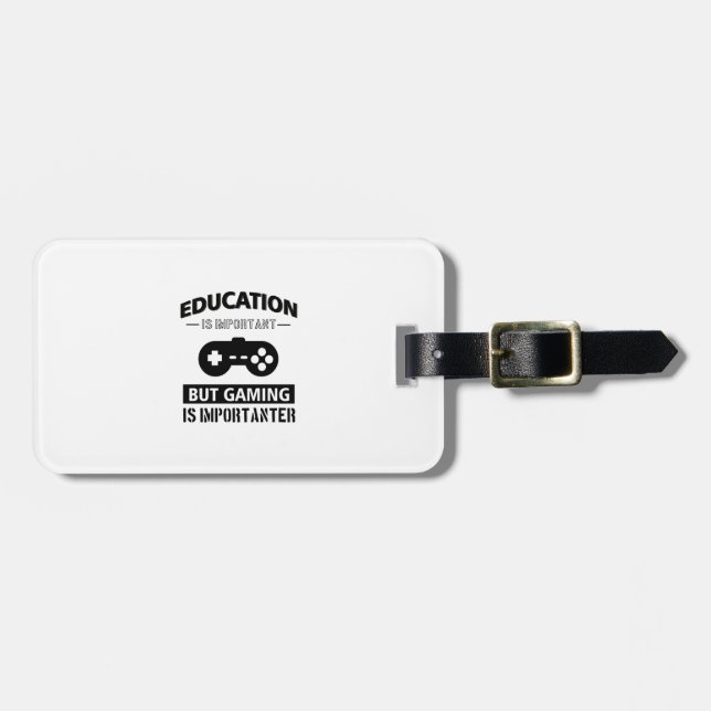 Funny Gamer Luggage Tag (Front Horizontal)