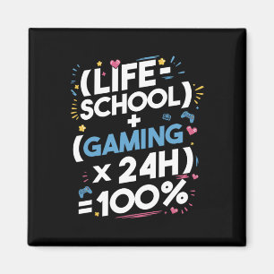 Funny Gamer Math For Teens – Gaming Life Formula 1 Magnet
